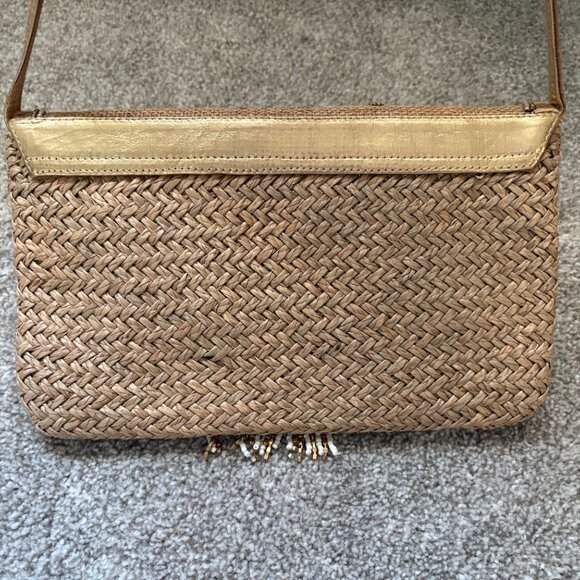 Beaded Rattan Clutch - Picture 3 of 4